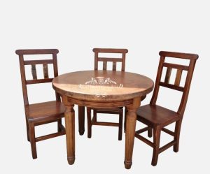 Set de Mesa patas torneadas y 4 sillas estilo Santa Fe