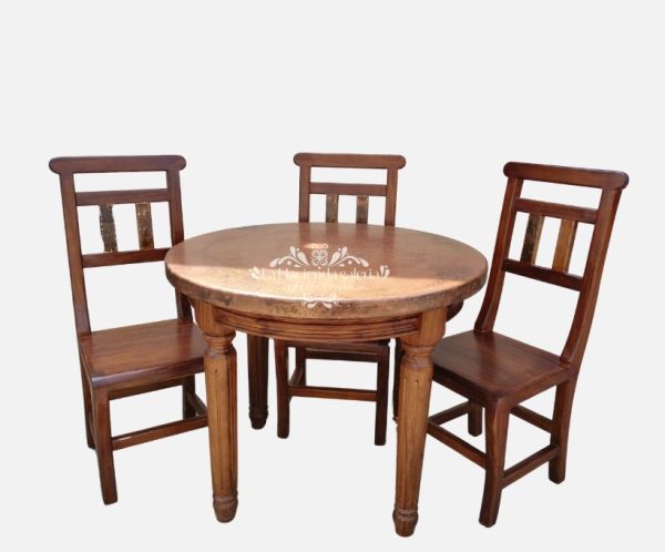 Set de Mesa patas torneadas y 4 sillas estilo Santa Fe