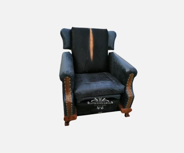 Sillón reclinable patas talladas