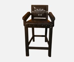 Banco de bar con asiento cuadrado